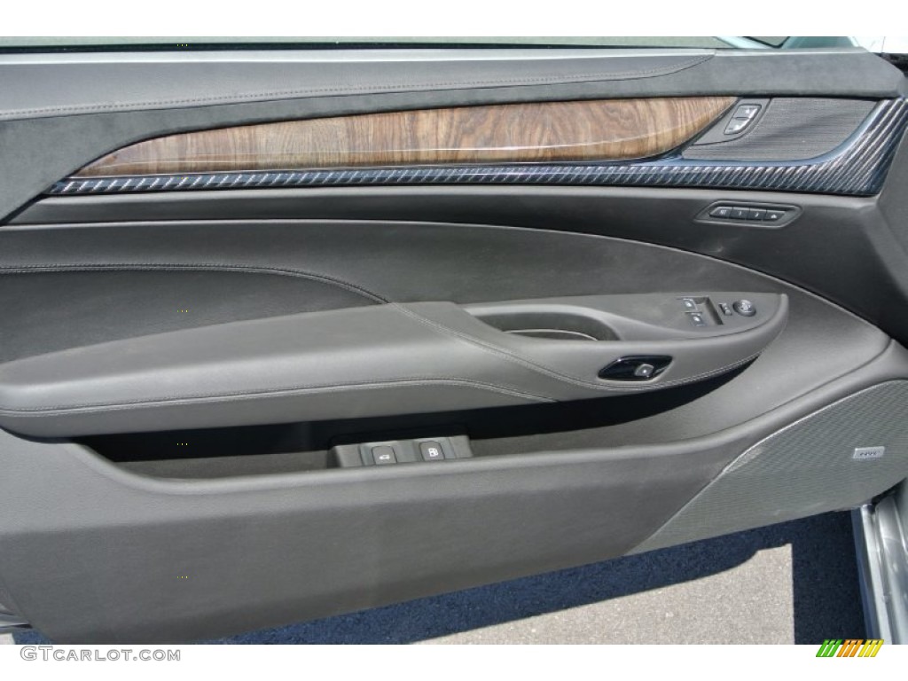 2014 Cadillac ELR Coupe Kona Brown/Jet Black Door Panel Photo #91727847