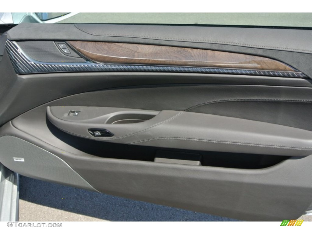 2014 Cadillac ELR Coupe Kona Brown/Jet Black Door Panel Photo #91728028