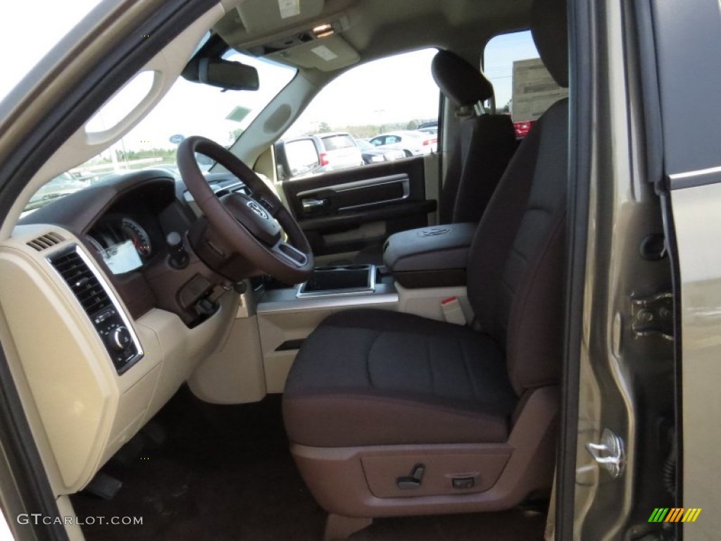 2014 1500 SLT Crew Cab - Prairie Pearl Coat / Canyon Brown/Light Frost Beige photo #7