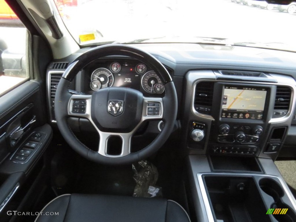 2014 1500 Laramie Limited Crew Cab - Black / Black photo #9