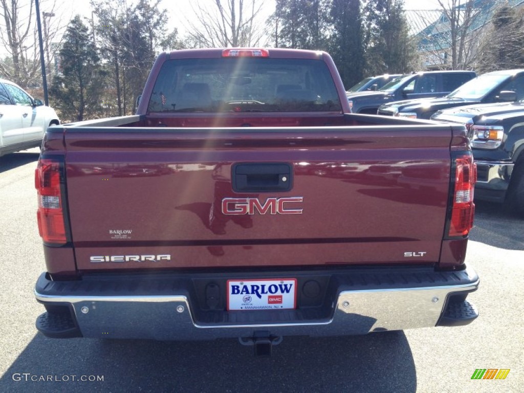 2014 Sierra 1500 SLT Double Cab 4x4 - Sonoma Red Metallic / Cocoa/Dune photo #5