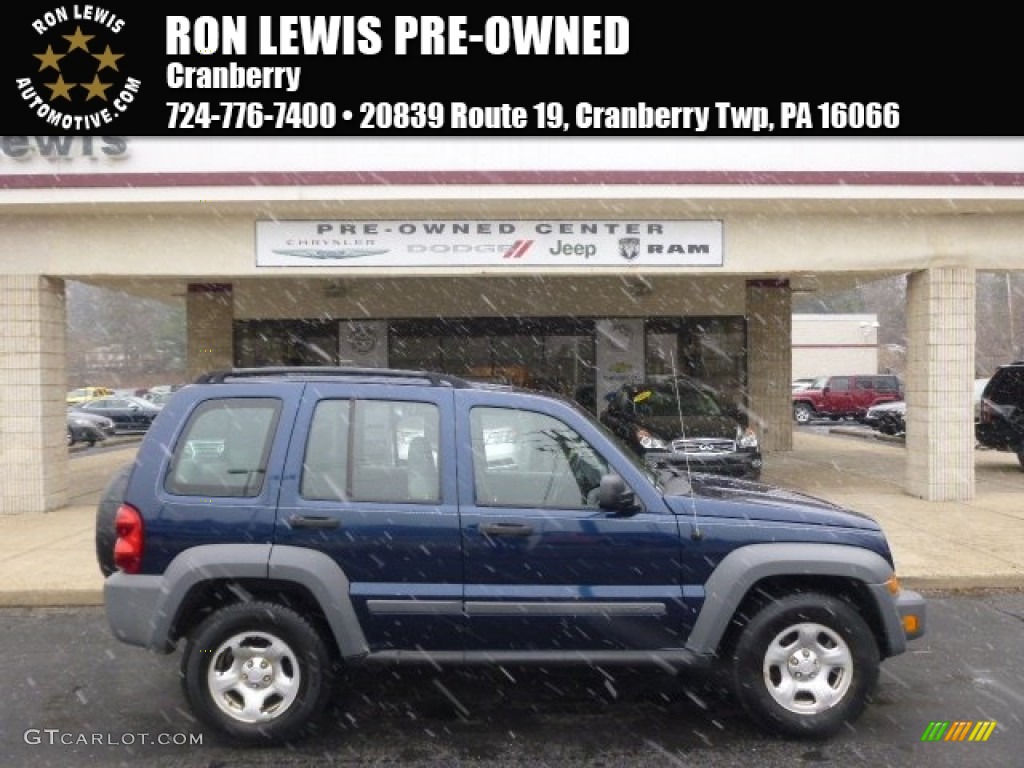 2005 Liberty Sport 4x4 - Atlantic Blue Pearlcoat / Medium Slate Gray photo #1