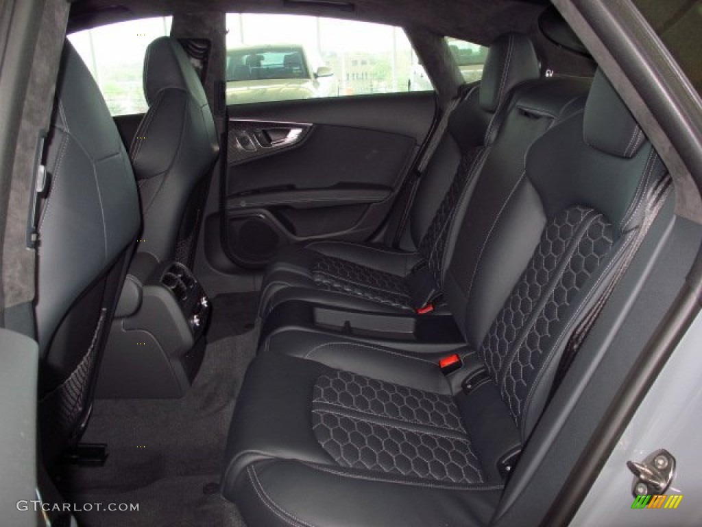 Black Valcona Leather w/Honeycomb Stitching Interior 2014 Audi RS 7 4.0 TFSI quattro Photo #91735981