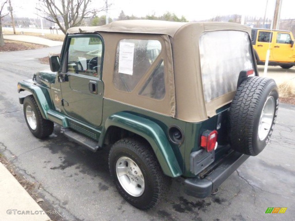 2000 Wrangler Sahara 4x4 - Forest Green Pearl / Camel/Dark Green photo #6