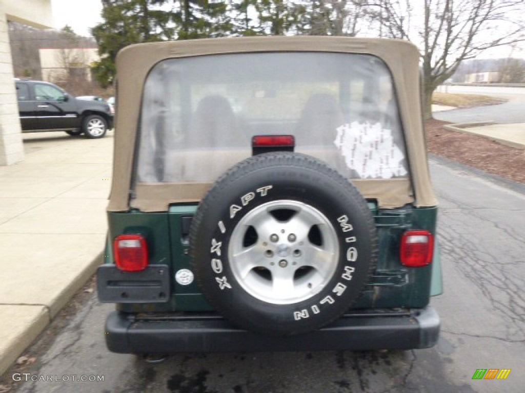 2000 Wrangler Sahara 4x4 - Forest Green Pearl / Camel/Dark Green photo #7