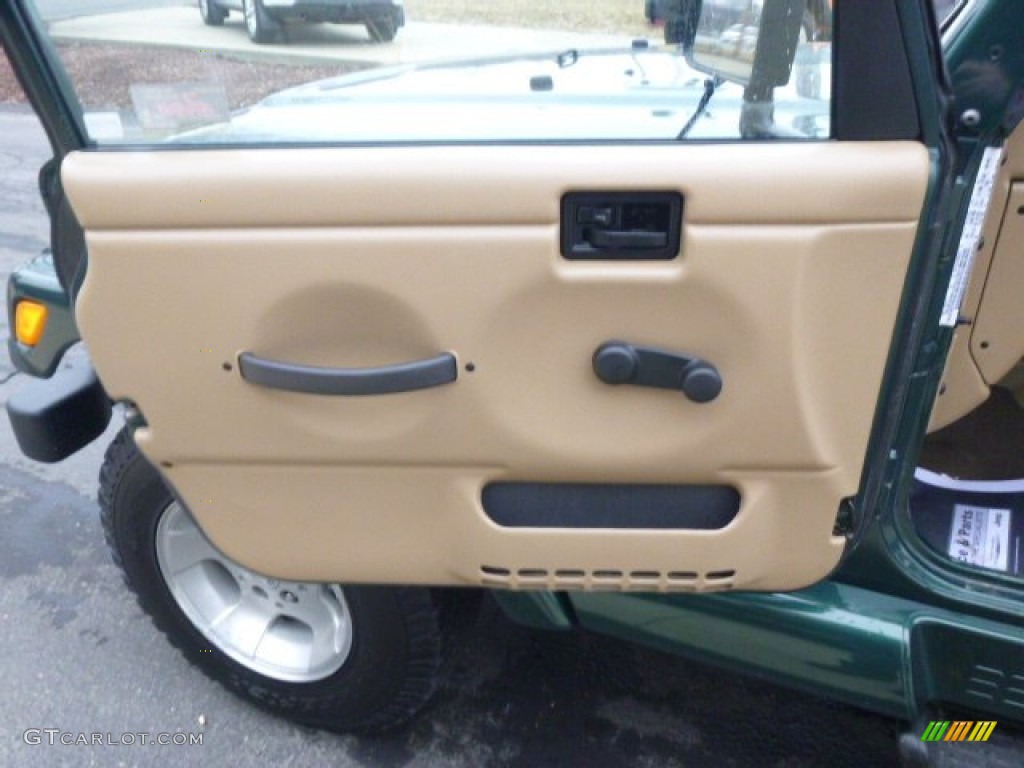 2000 Wrangler Sahara 4x4 - Forest Green Pearl / Camel/Dark Green photo #11