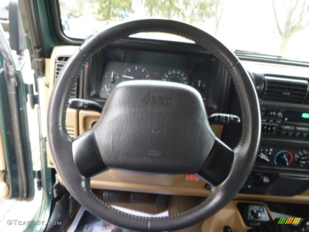 2000 Wrangler Sahara 4x4 - Forest Green Pearl / Camel/Dark Green photo #18