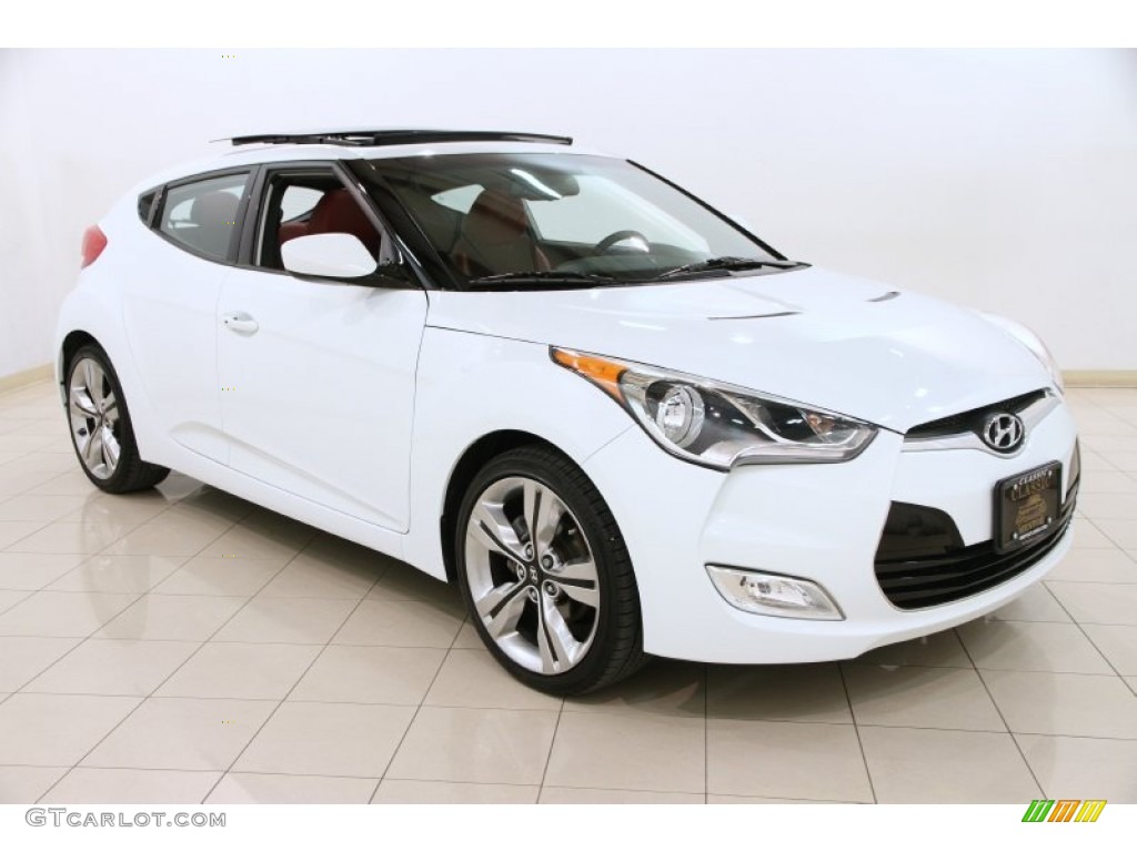 2012 Veloster  - Century White / Black/Red photo #1