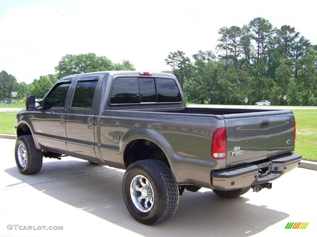 2003 F250 Super Duty XLT Crew Cab 4x4 - Dark Shadow Grey Metallic / Black photo #5