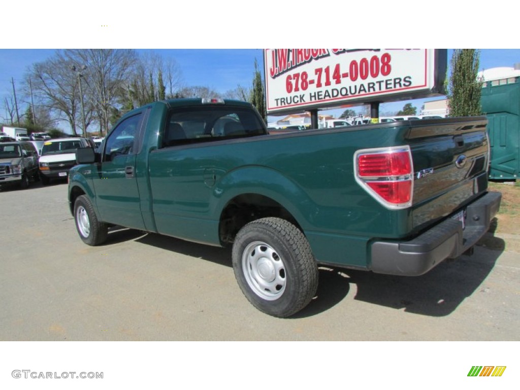 2010 F150 XL Regular Cab - Fleet Green / Medium Stone photo #5