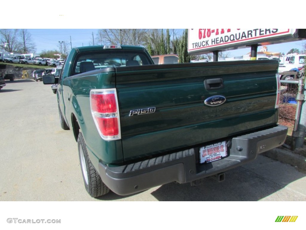 2010 F150 XL Regular Cab - Fleet Green / Medium Stone photo #6