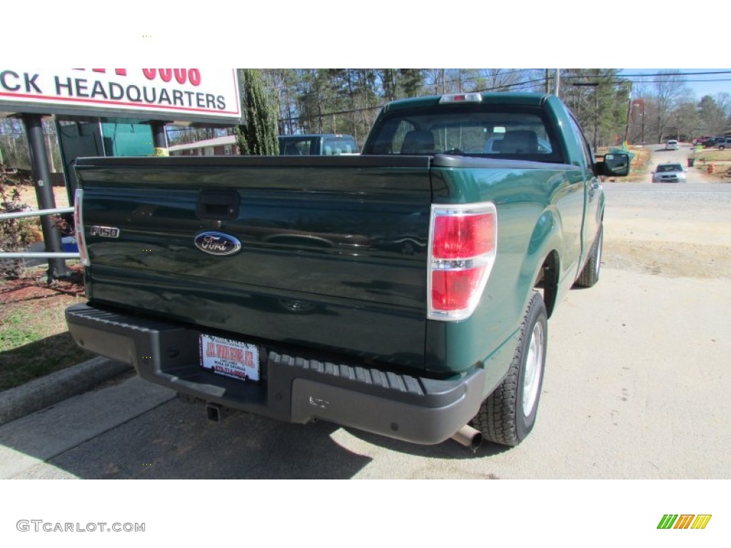 2010 F150 XL Regular Cab - Fleet Green / Medium Stone photo #8