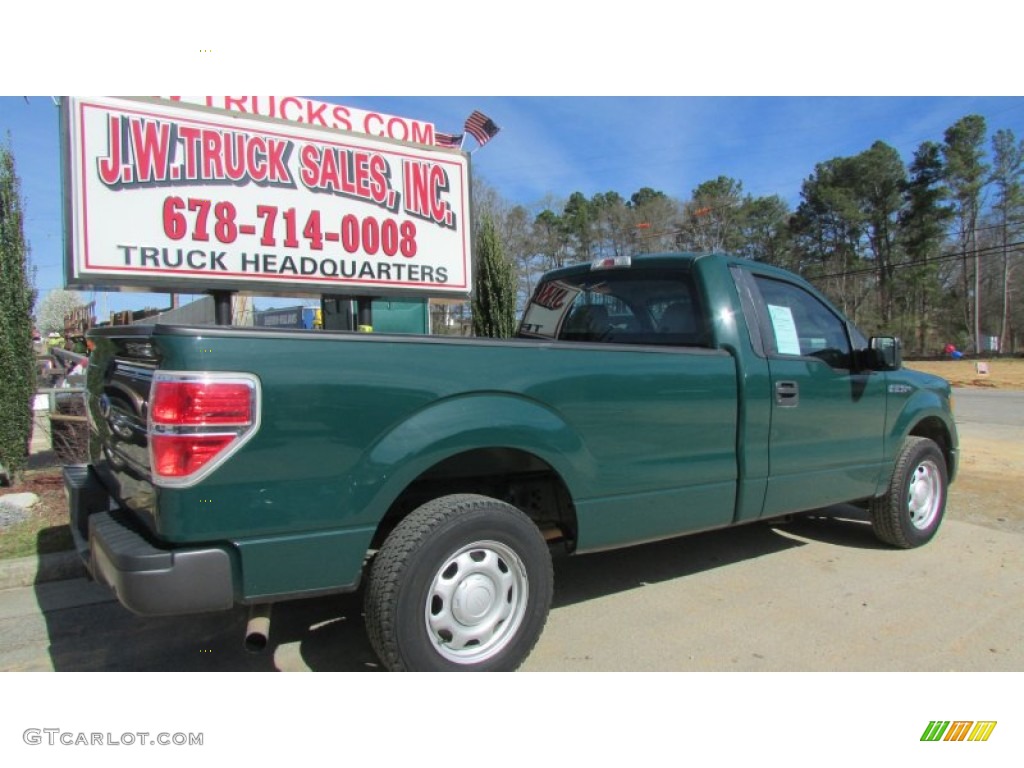 2010 F150 XL Regular Cab - Fleet Green / Medium Stone photo #9