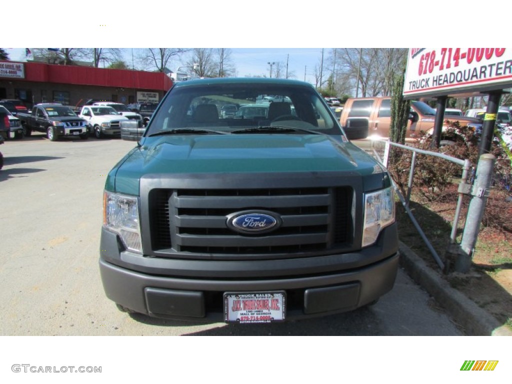 2010 F150 XL Regular Cab - Fleet Green / Medium Stone photo #13