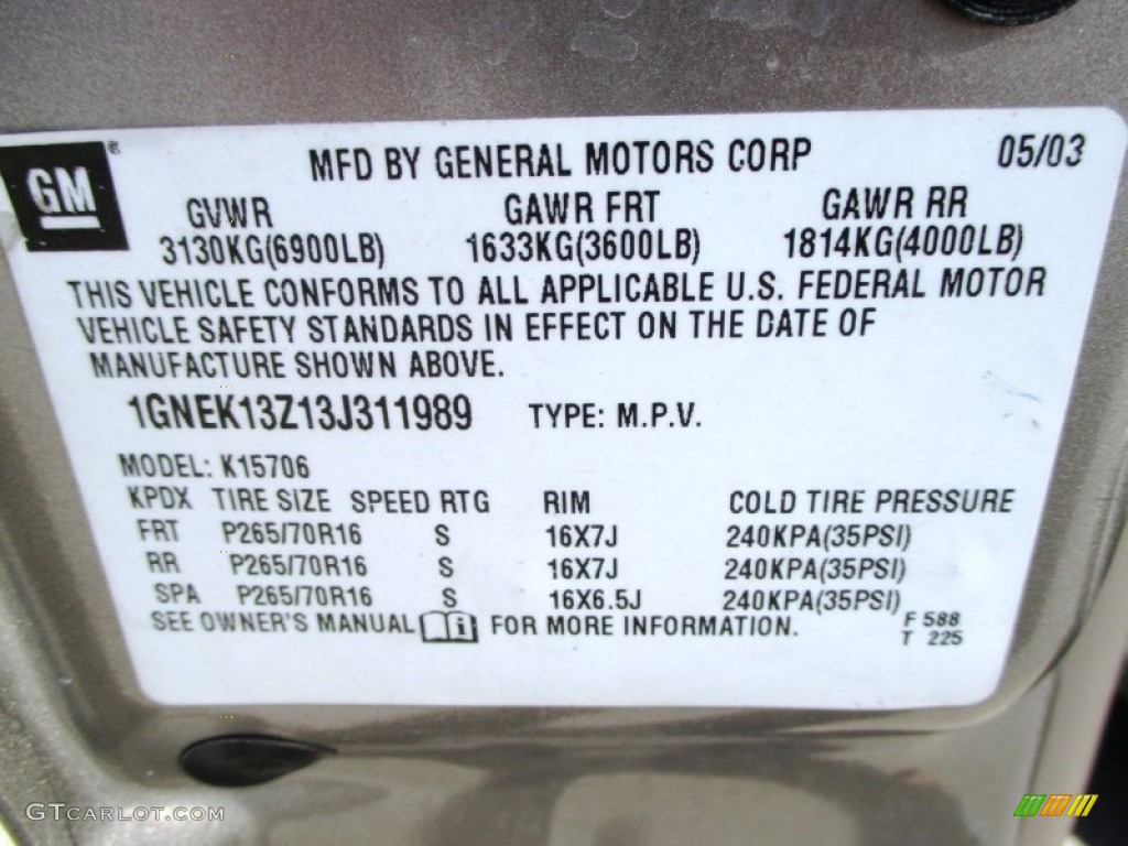 2003 Tahoe LT 4x4 - Light Pewter Metallic / Tan/Neutral photo #5