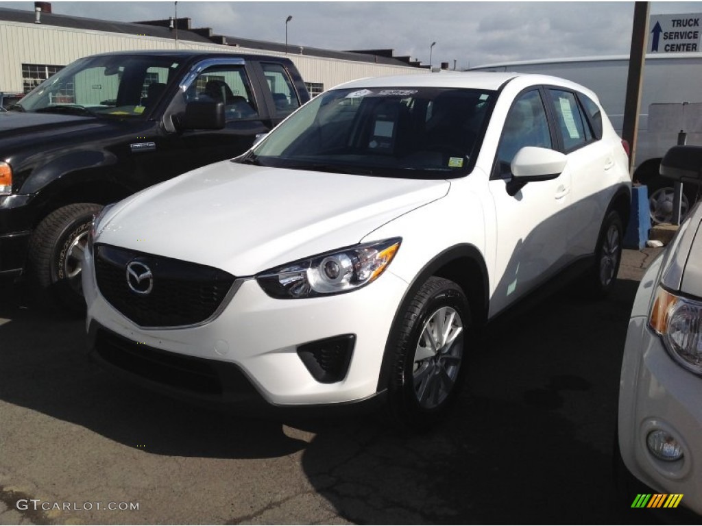 2013 CX-5 Sport AWD - Crystal White Pearl Mica / Black photo #3