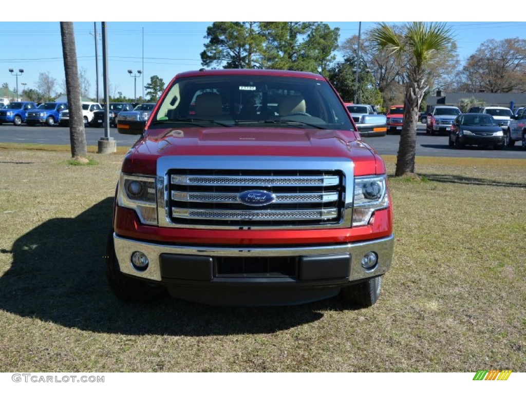 2014 F150 XLT SuperCab - Ruby Red / Pale Adobe photo #2