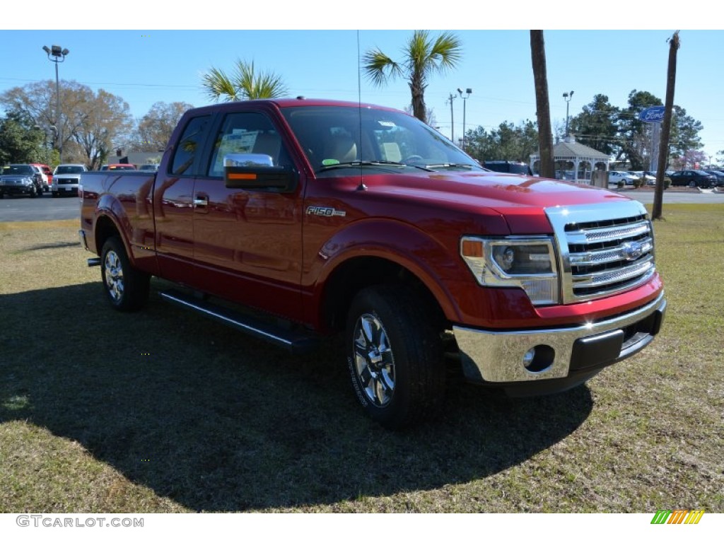 2014 F150 XLT SuperCab - Ruby Red / Pale Adobe photo #3