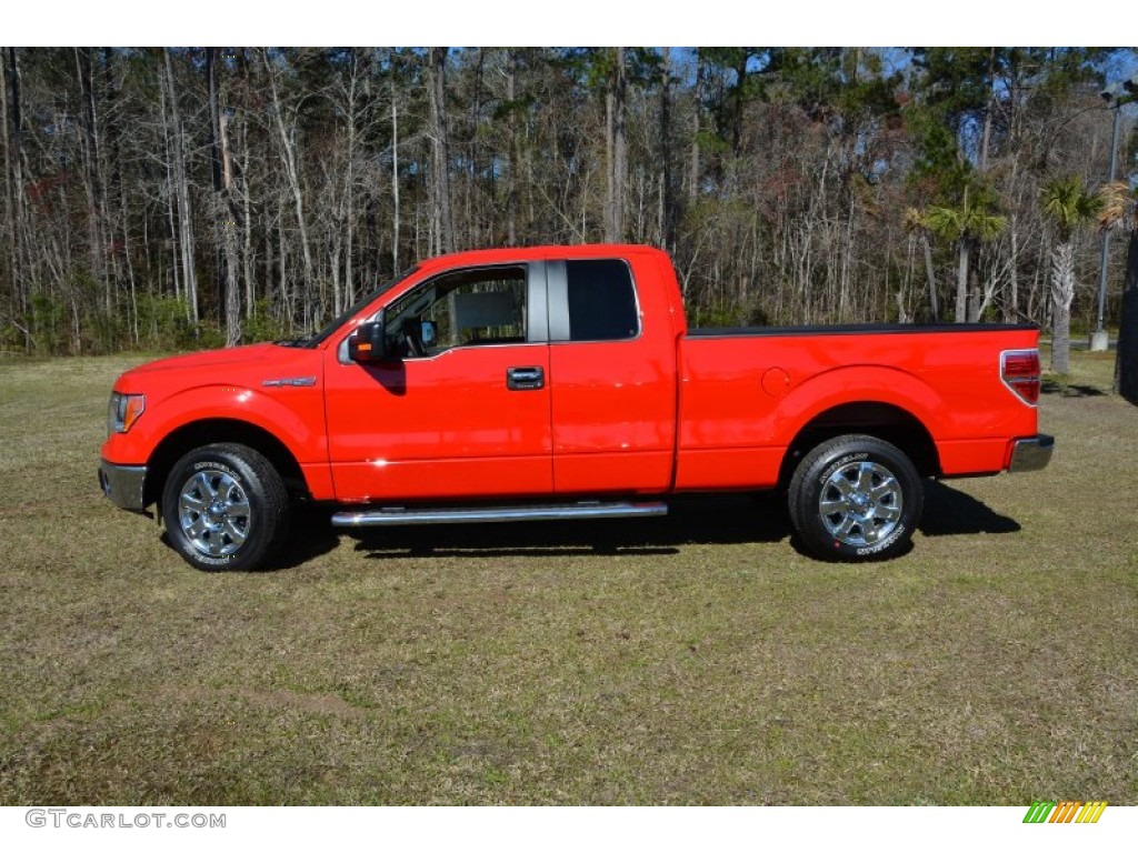 2014 F150 XLT SuperCab - Race Red / Pale Adobe photo #8