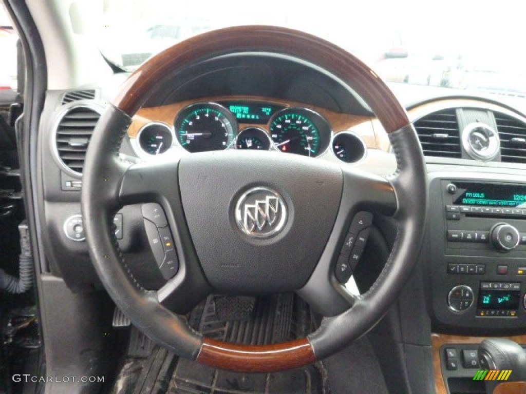 2010 Enclave CXL AWD - Carbon Black Metallic / Ebony/Ebony photo #18