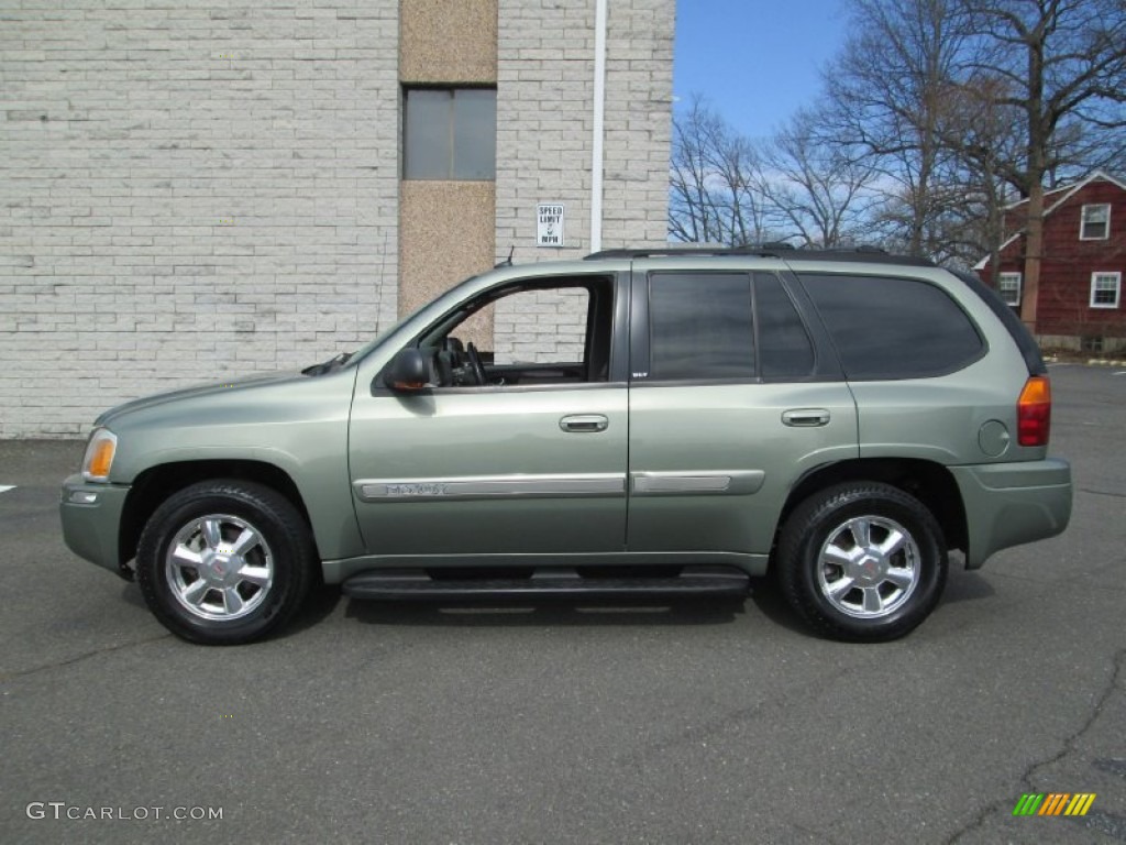 2004 Envoy SLT 4x4 - Silver Green Metallic / Medium Pewter photo #3