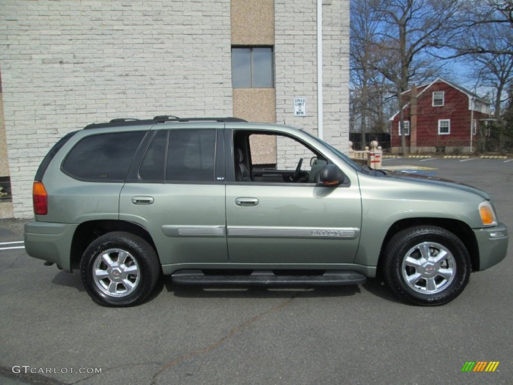 2004 Envoy SLT 4x4 - Silver Green Metallic / Medium Pewter photo #9