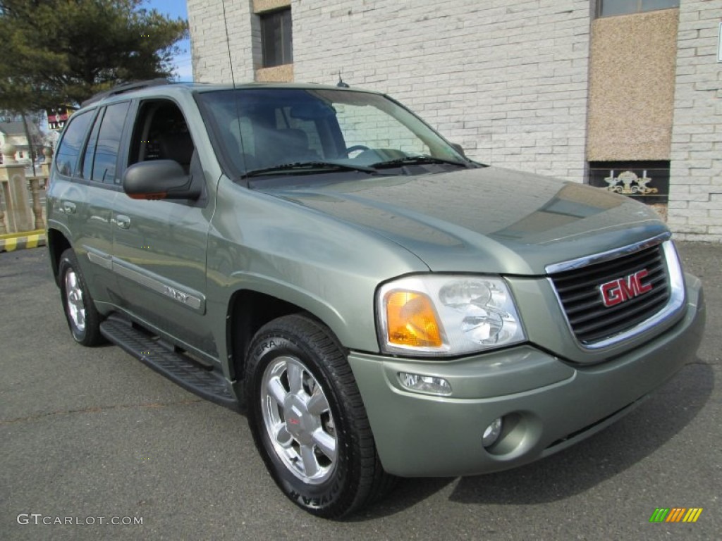 2004 Envoy SLT 4x4 - Silver Green Metallic / Medium Pewter photo #11