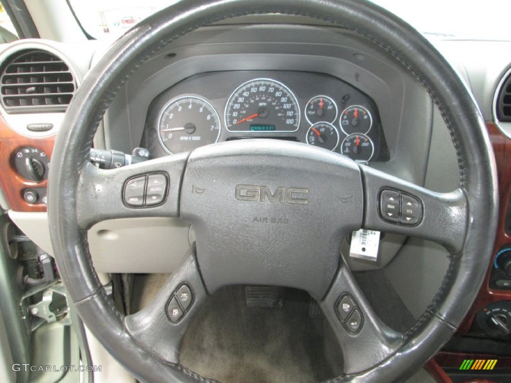 2004 GMC Envoy SLT 4x4 Medium Pewter Steering Wheel Photo #91742479