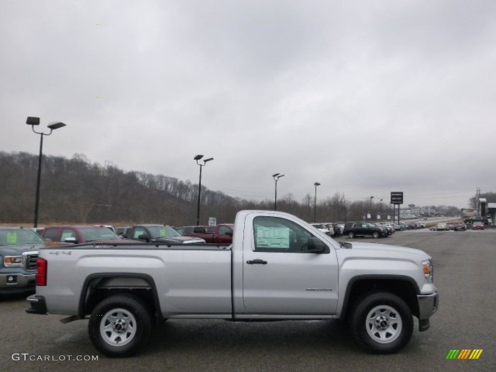 2014 Sierra 1500 Regular Cab 4x4 - Quicksilver Metallic / Jet Black photo #4