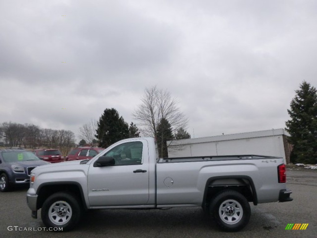 2014 Sierra 1500 Regular Cab 4x4 - Quicksilver Metallic / Jet Black photo #8