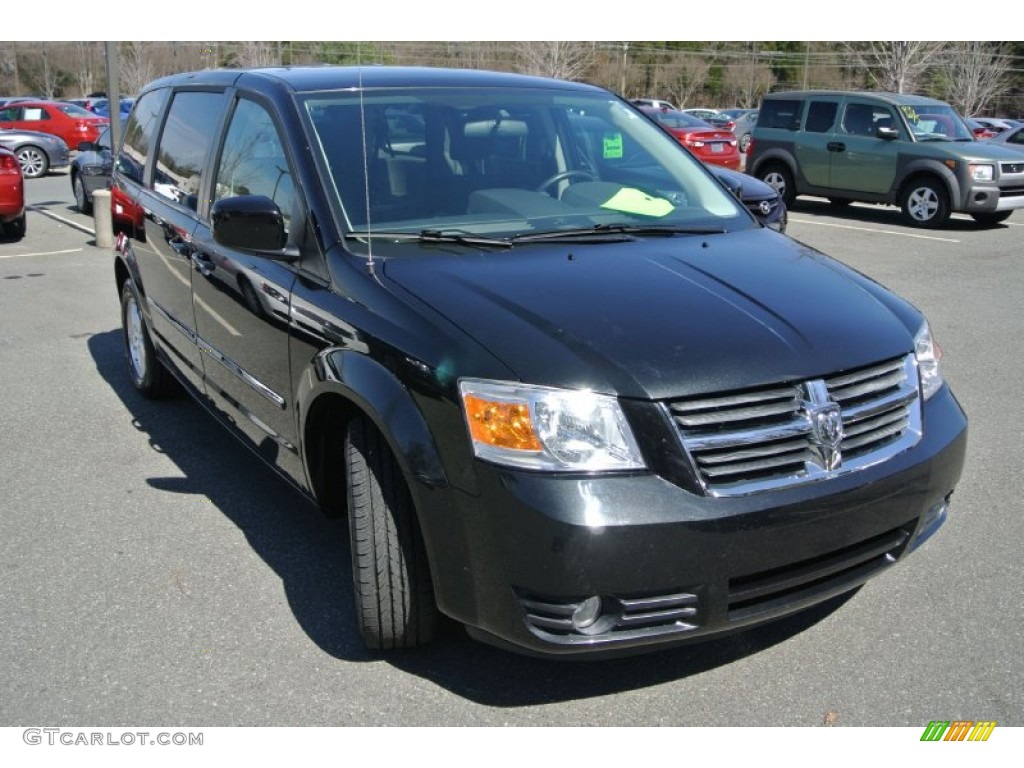 Brilliant Black Crystal Pearl 2008 Dodge Grand Caravan SXT Exterior Photo #91745959