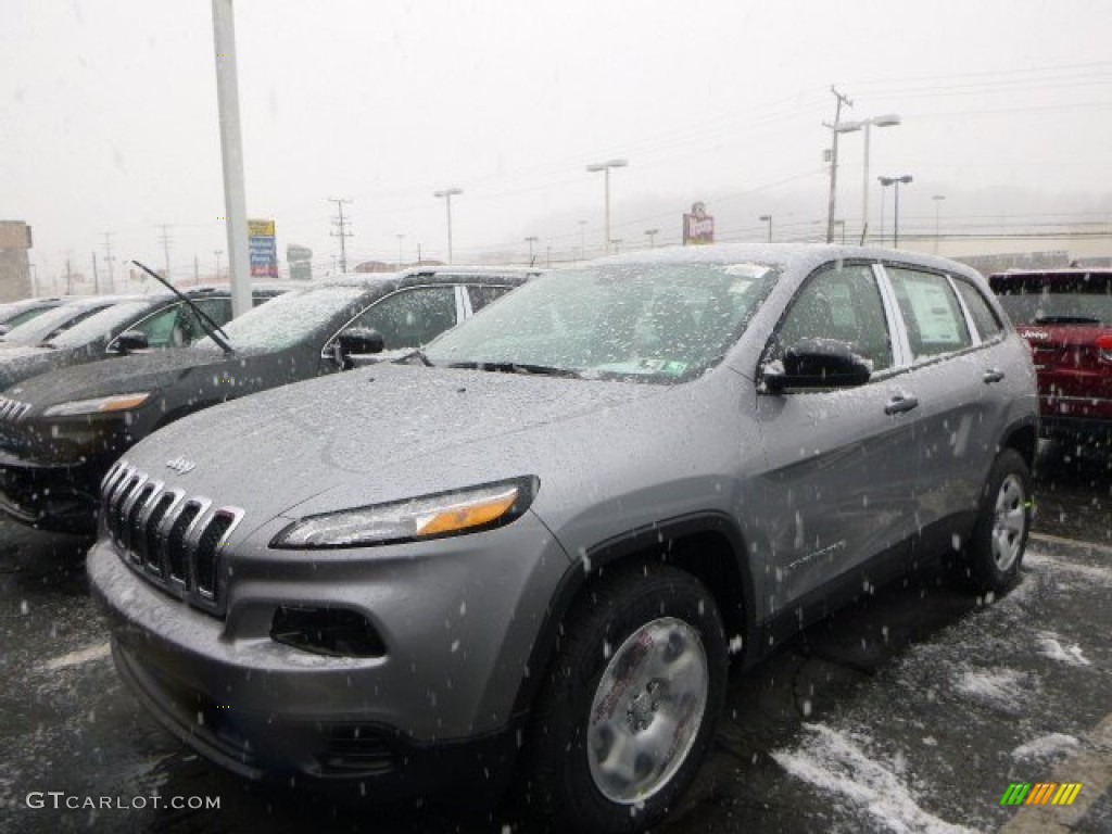 2014 Cherokee Sport 4x4 - Billet Silver Metallic / Iceland - Black/Iceland Gray photo #1