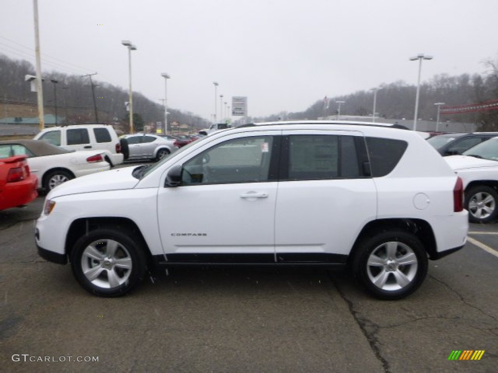 2014 Compass Sport 4x4 - Bright White / Dark Slate Gray/Light Pebble photo #2