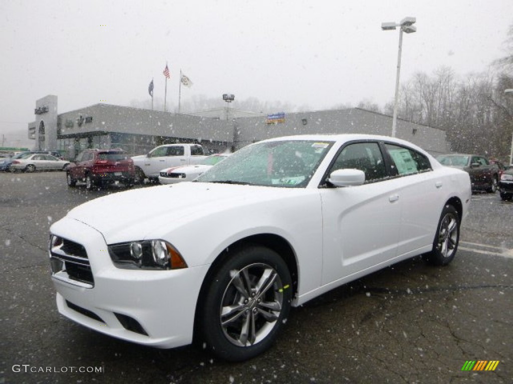 2014 Charger SXT Plus AWD - Bright White / Black/Red photo #1