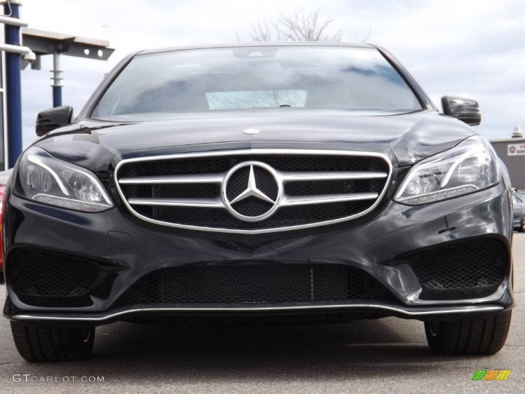 2014 E 350 4Matic Sedan - Black / Black photo #2