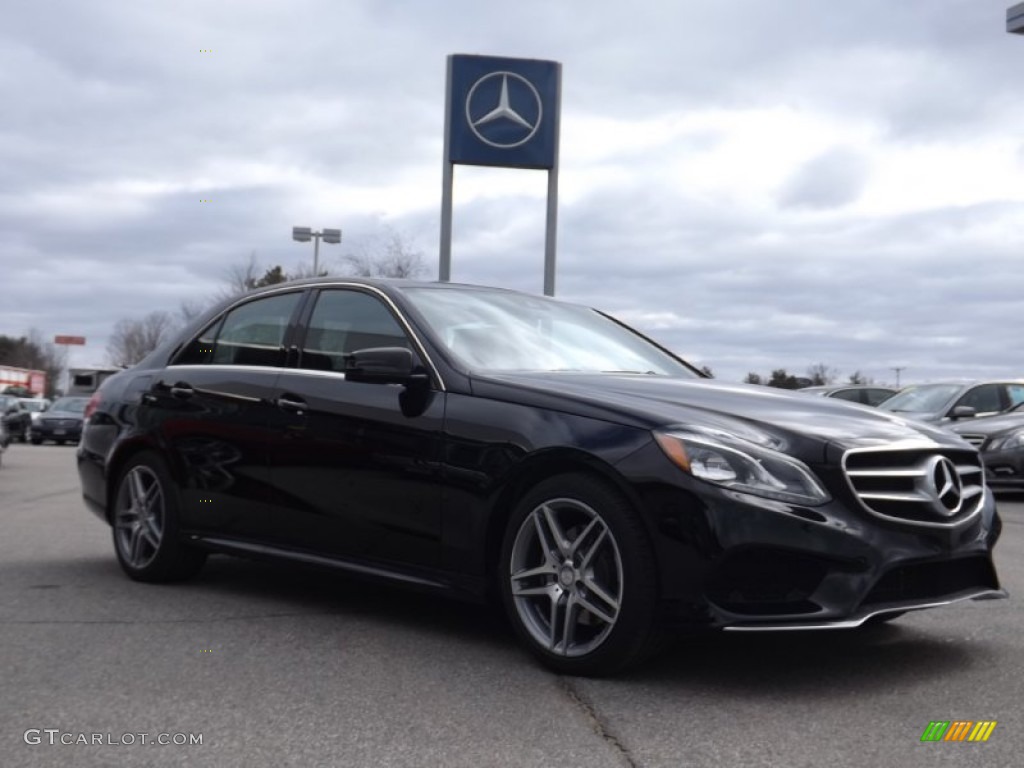 2014 E 350 4Matic Sedan - Black / Black photo #3