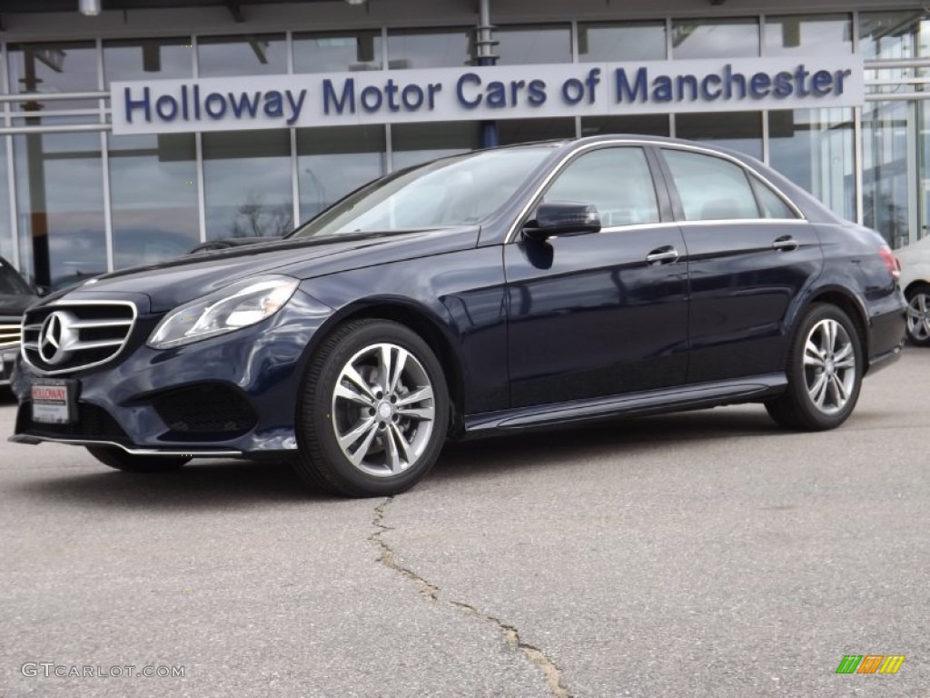 2014 E E250 BlueTEC 4Matic Sedan - Lunar Blue Metallic / Silk Beige/Espresso Brown photo #1