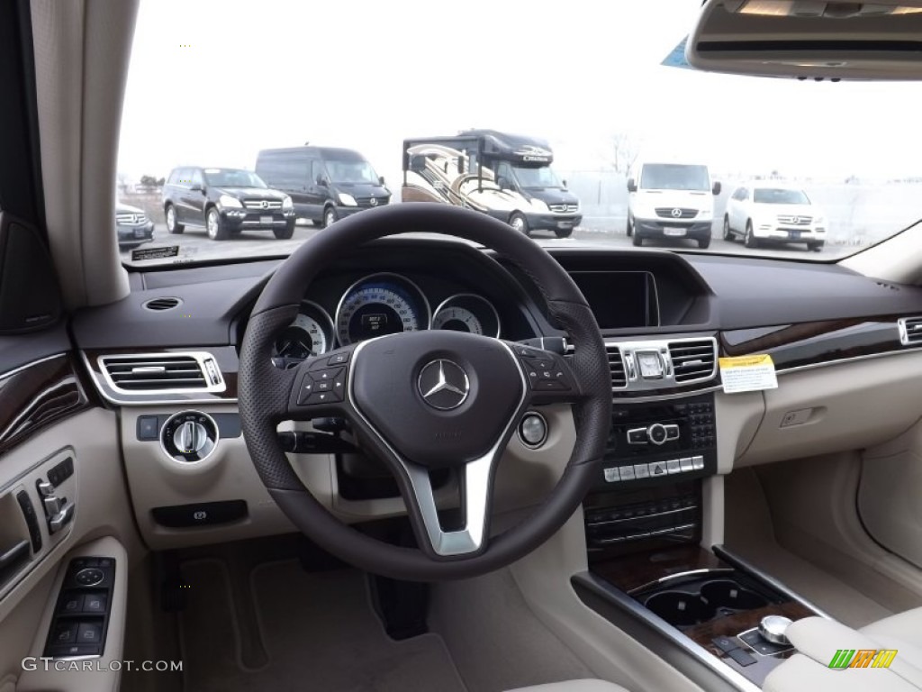2014 Mercedes-Benz E E250 BlueTEC 4Matic Sedan Silk Beige/Espresso Brown Dashboard Photo #91752521