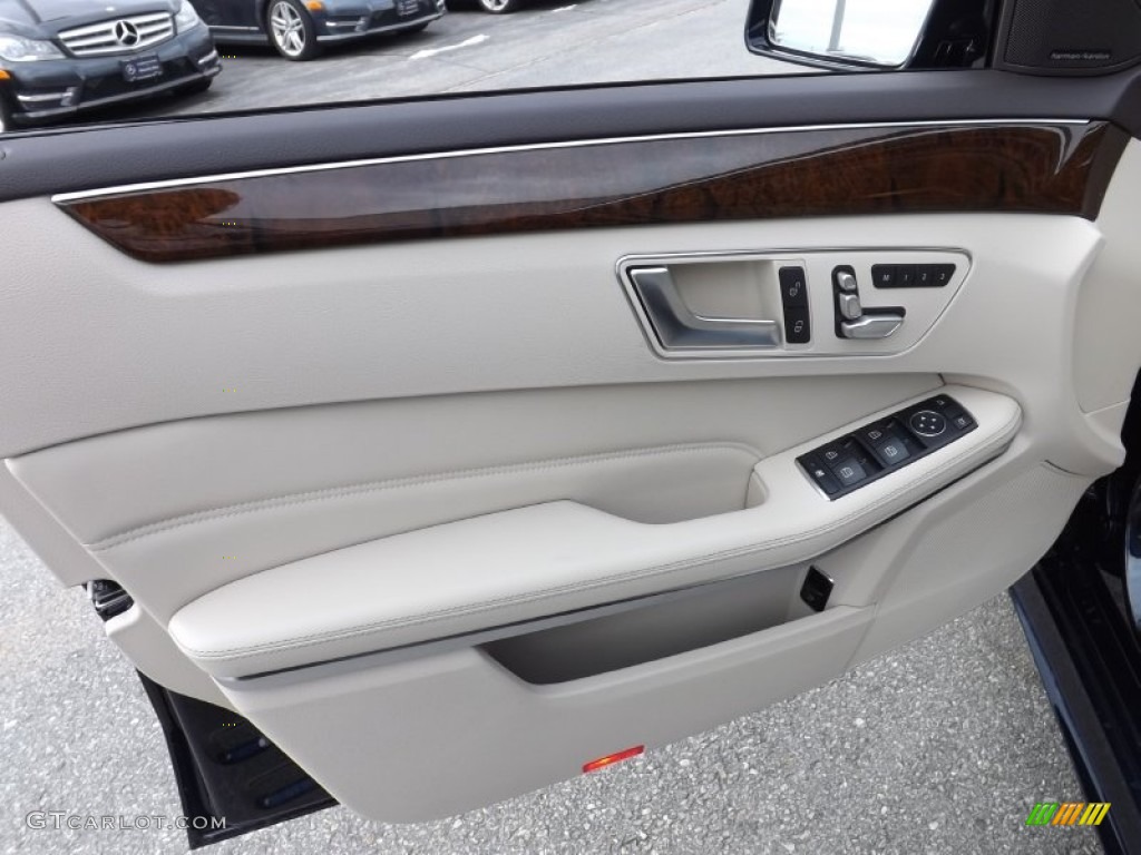 2014 Mercedes-Benz E E250 BlueTEC 4Matic Sedan Silk Beige/Espresso Brown Door Panel Photo #91752542