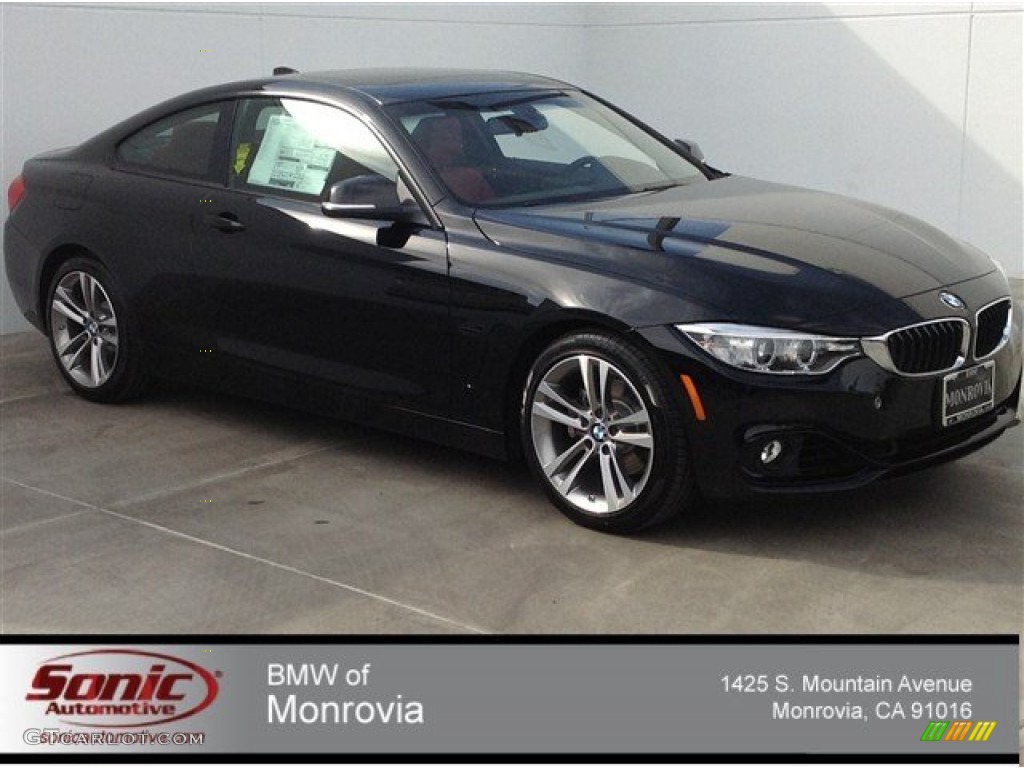 2014 4 Series 428i Coupe - Jet Black / Coral Red photo #1