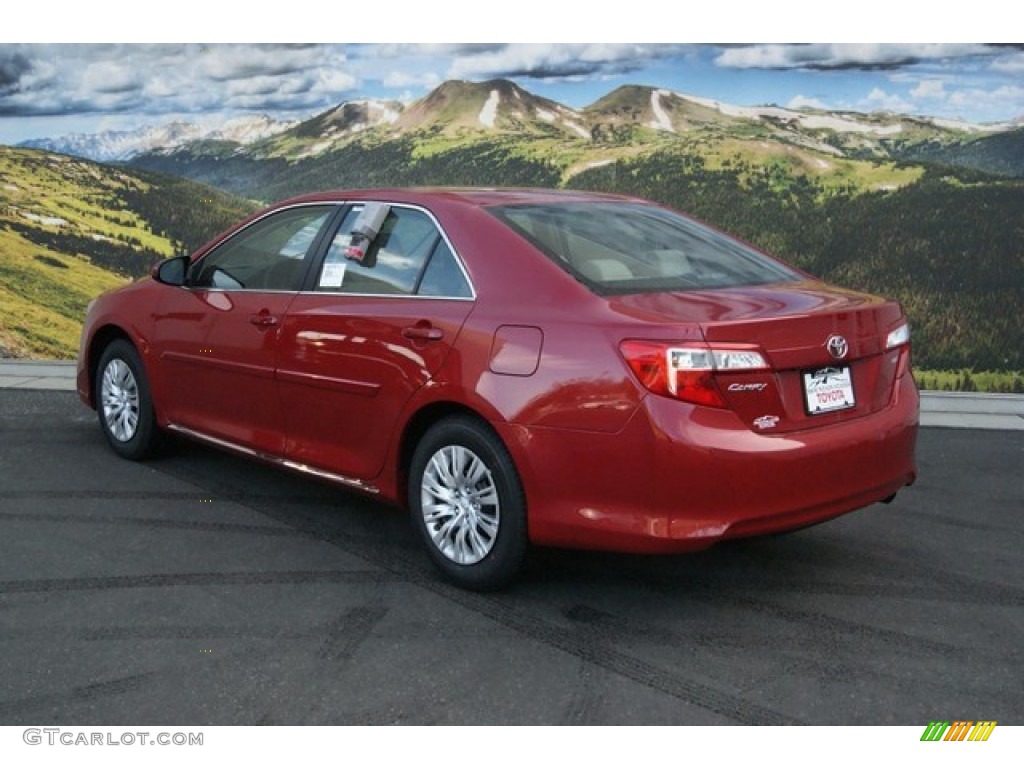 2014 Camry LE - Barcelona Red Metallic / Ivory photo #3