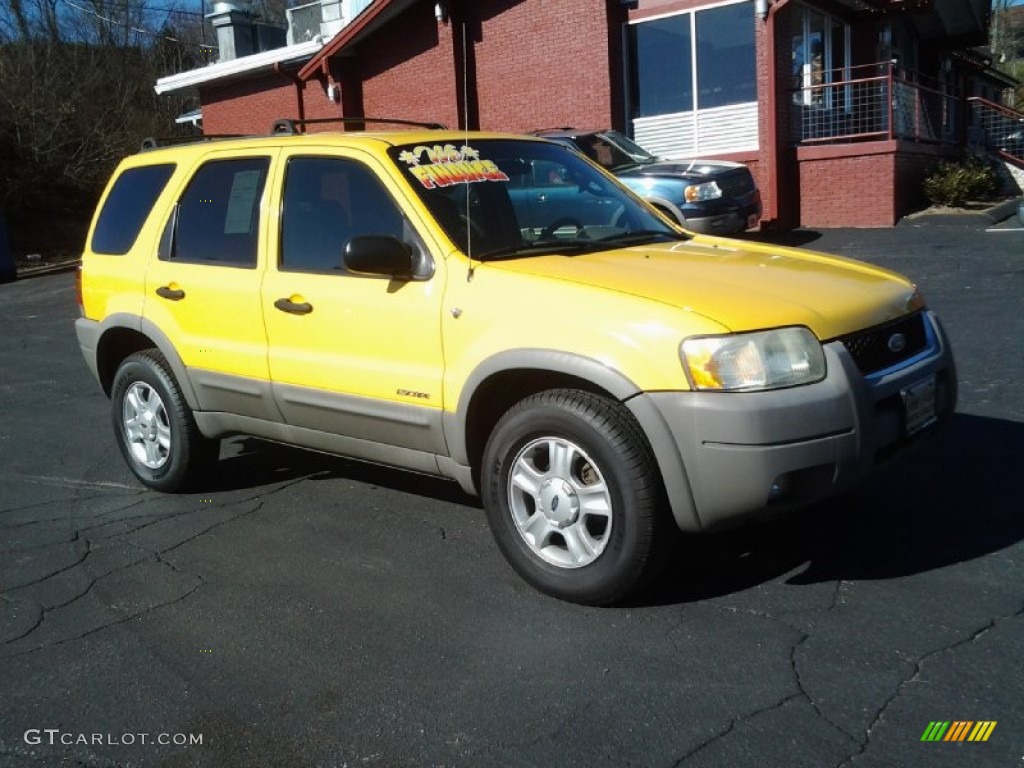 2002 Escape XLT V6 4WD - Chrome Yellow / Medium Graphite photo #3