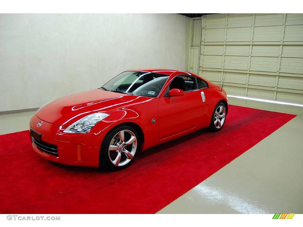 2008 350Z Enthusiast Coupe - Nogaro Red / Carbon photo #3