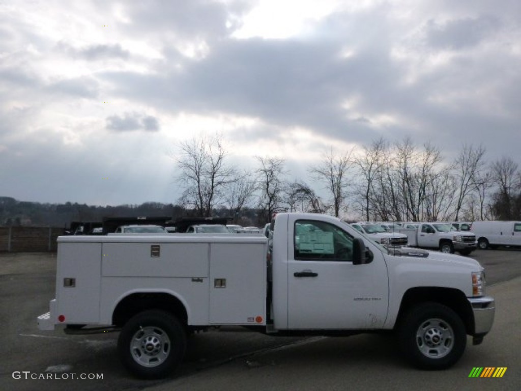 2014 Silverado 2500HD WT Regular Cab 4x4 Utility Truck - Summit White / Dark Titanium photo #5