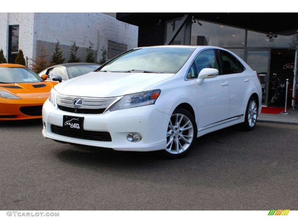 2010 HS 250h Hybrid Premium - Starfire White Pearl / Parchment photo #3