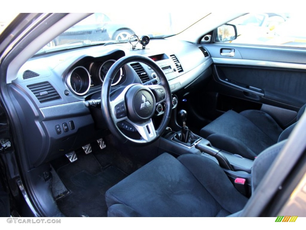 Black Interior 2008 Mitsubishi Lancer Evolution GSR Photo #91763723