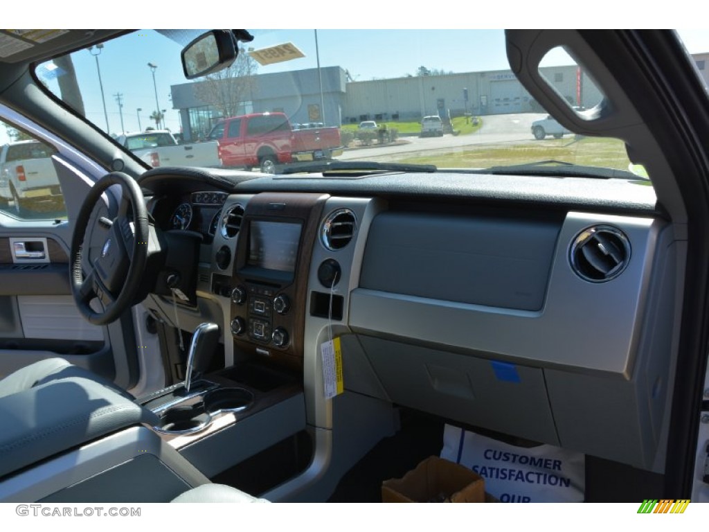 2014 F150 Lariat SuperCrew 4x4 - White Platinum / Black photo #18