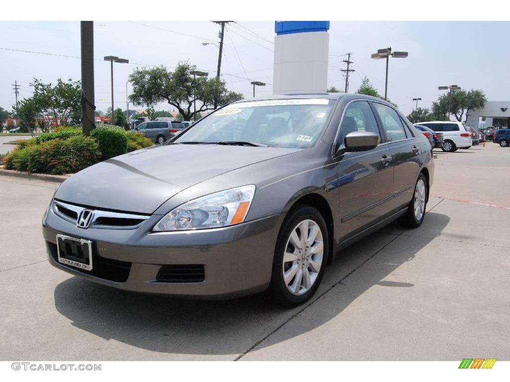 2007 Accord EX-L V6 Sedan - Carbon Bronze Pearl / Ivory photo #3