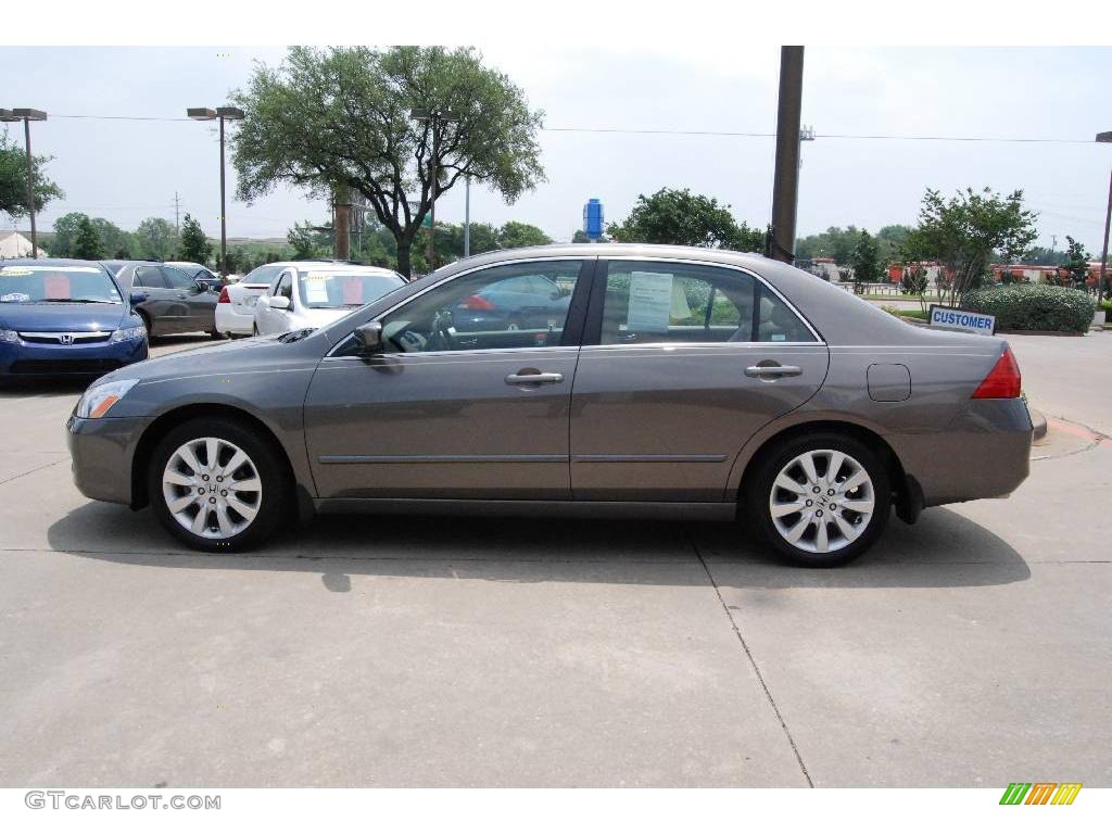 2007 Accord EX-L V6 Sedan - Carbon Bronze Pearl / Ivory photo #4