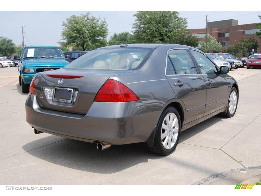 2007 Accord EX-L V6 Sedan - Carbon Bronze Pearl / Ivory photo #7